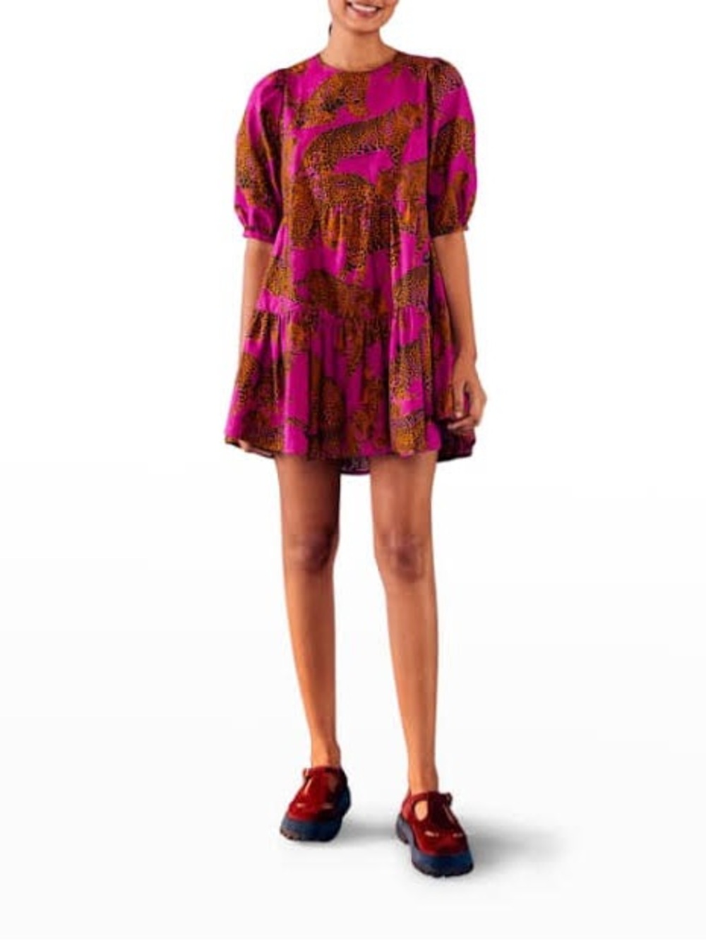 NWT Farm Rio Artsy Leopard Dress